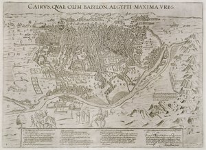 Stadskaart van Caïro, ca. 1600